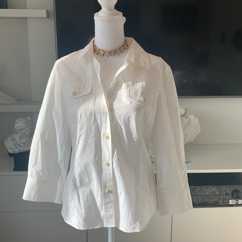Theory white button down - Picture 2 of 7